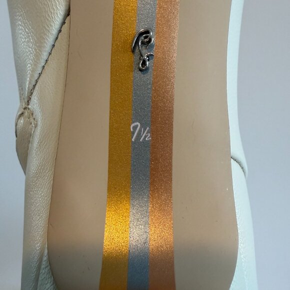 NWOT SAM EDELMAN Leigh Ivory Leather Knee High Tall Dress Boots 7.5 - Picture 11 of 15